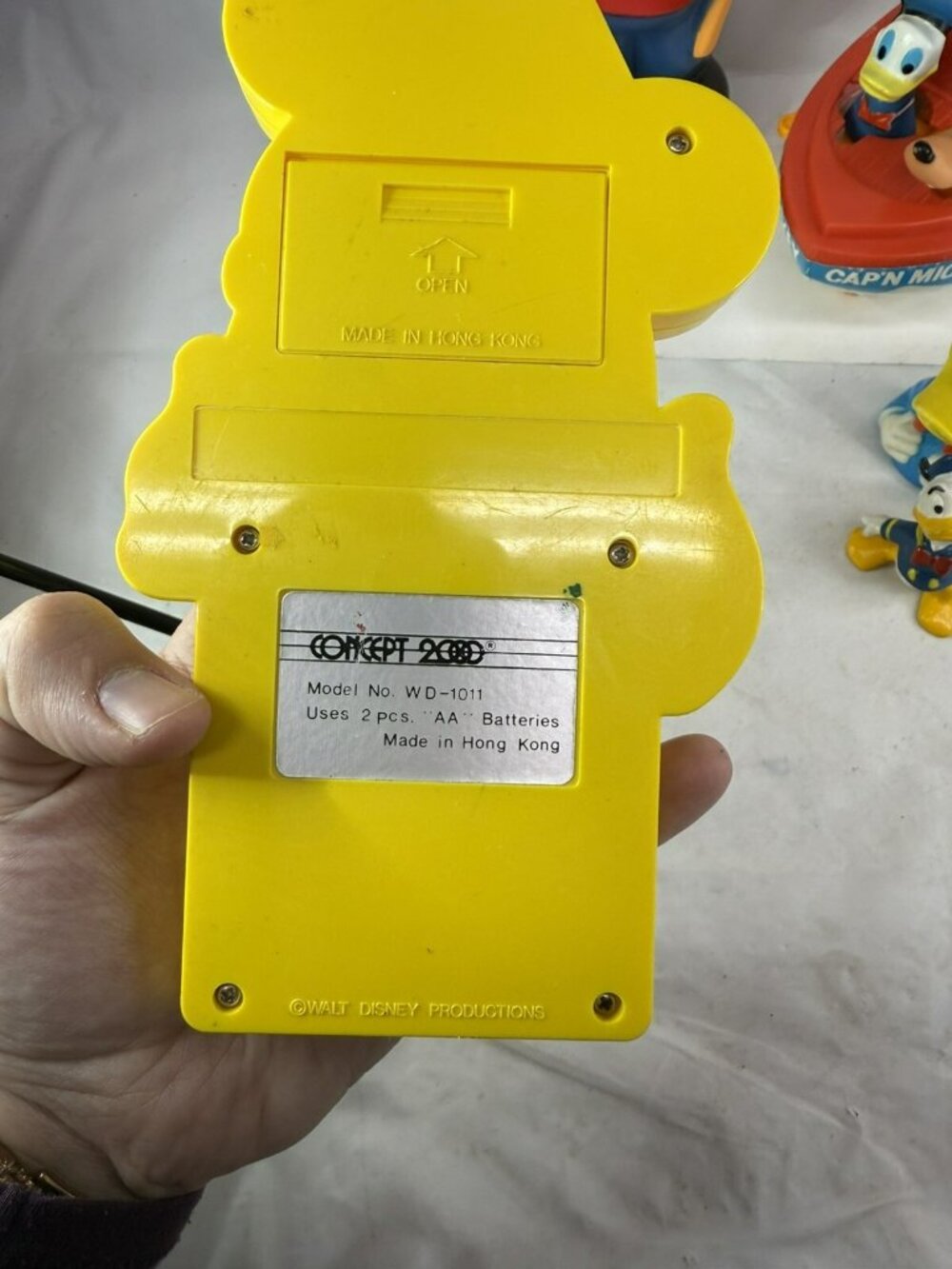 LOT Vintage Mickey Mouse Rubber Bank W/ STOPPER Calculator Figures Donald Goofy - Picture 5 of 13